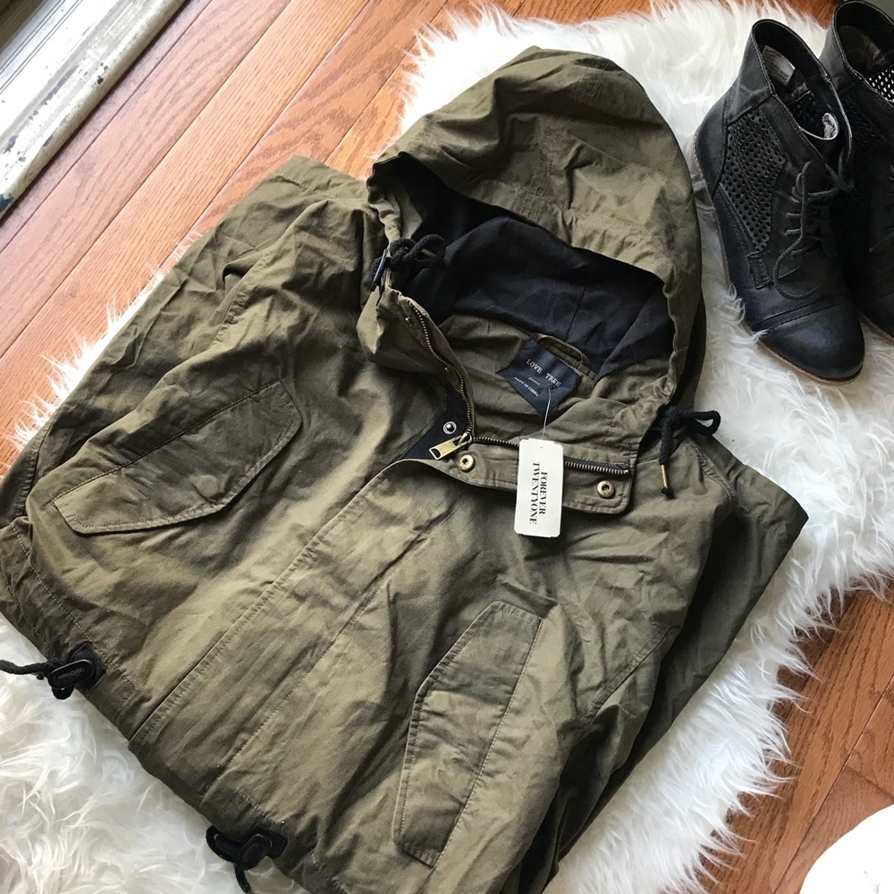 NWT Forever21 Longline Utility Jacket Size Small